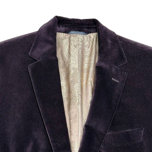 Hugo Boss Maselli Velvet Plum Purple Blazer Sportscoat 42L - Picture 3 of 11